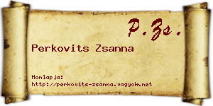 Perkovits Zsanna névjegykártya